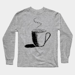 A Cup of Coffee Charcoal Long Sleeve T-Shirt